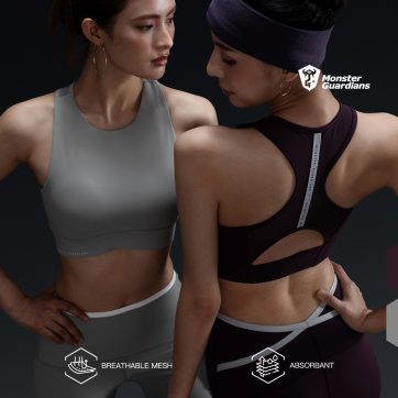 Sculpted Mesh Sports Bra+【BAW107+BZK84】